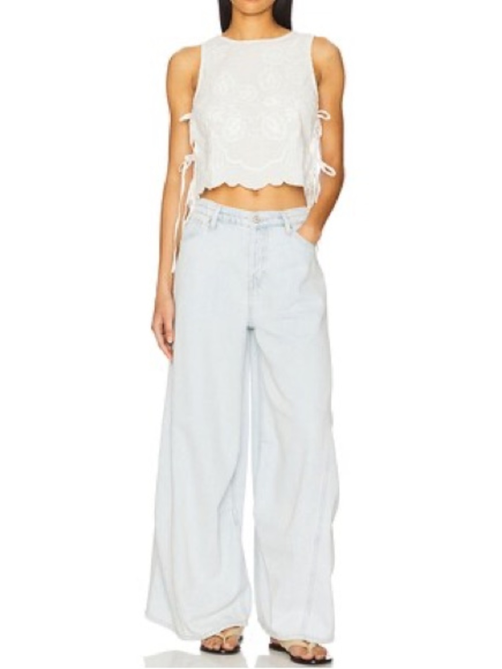 Free People Faded Gardens Tank in white - Picture 6 of 10